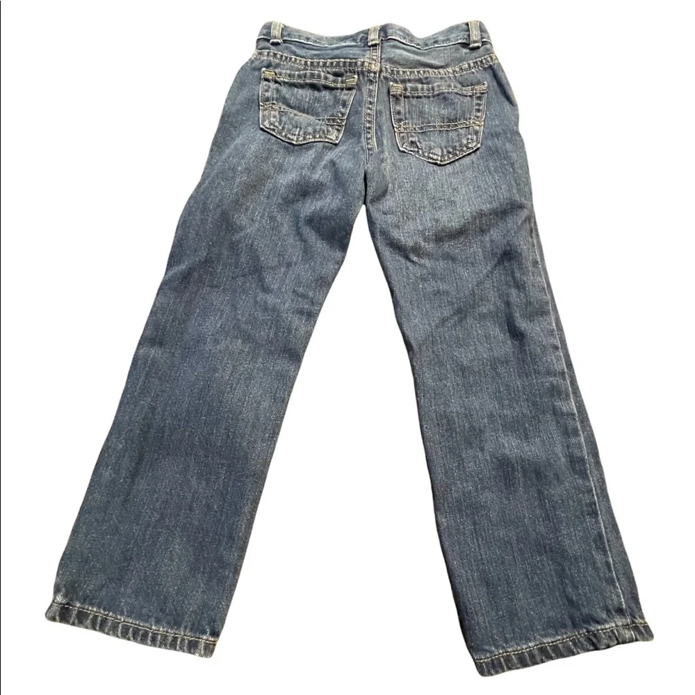 Kids Place Straight Distressed jeans adjustable waist denim jeans size 5‎